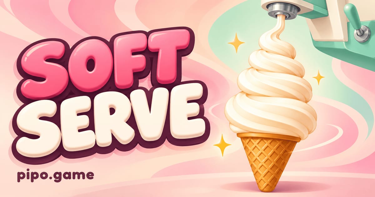 A tall swirl of soft-serve ice cream balanced on a cone